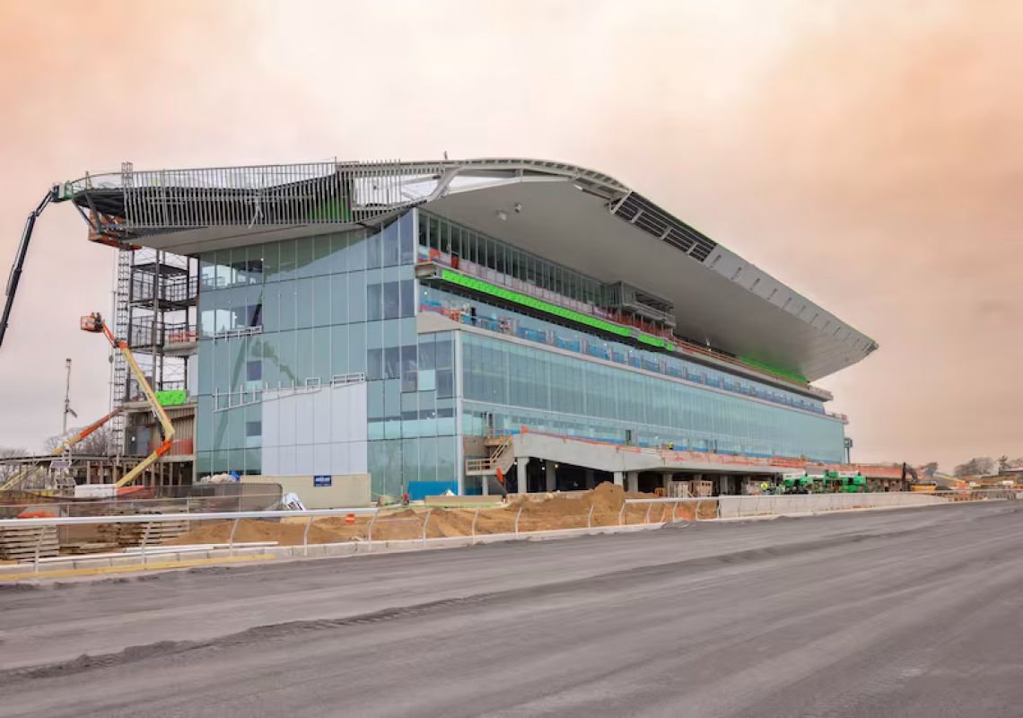 Belmont Park under reconstruction